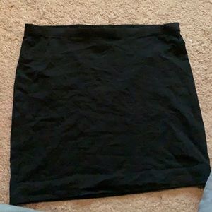black mini skirt